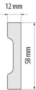 listwa przypodłogowa 12 x 58 - obrazek 2